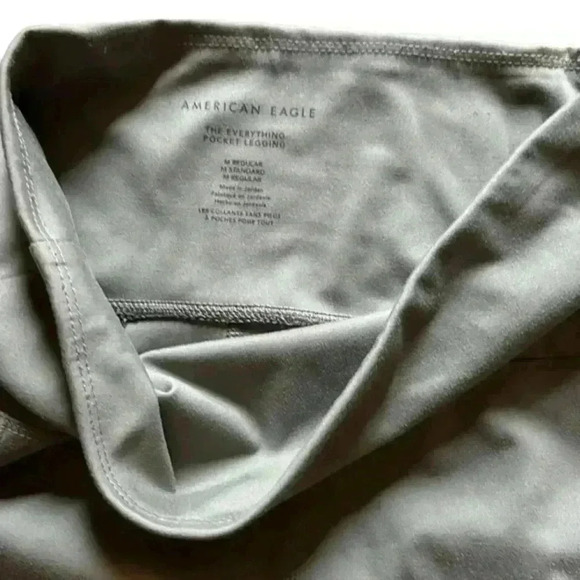 American Eagle The Everything Pocket Greenish‎ Khaki Leggings, M - Picture 2 of 4